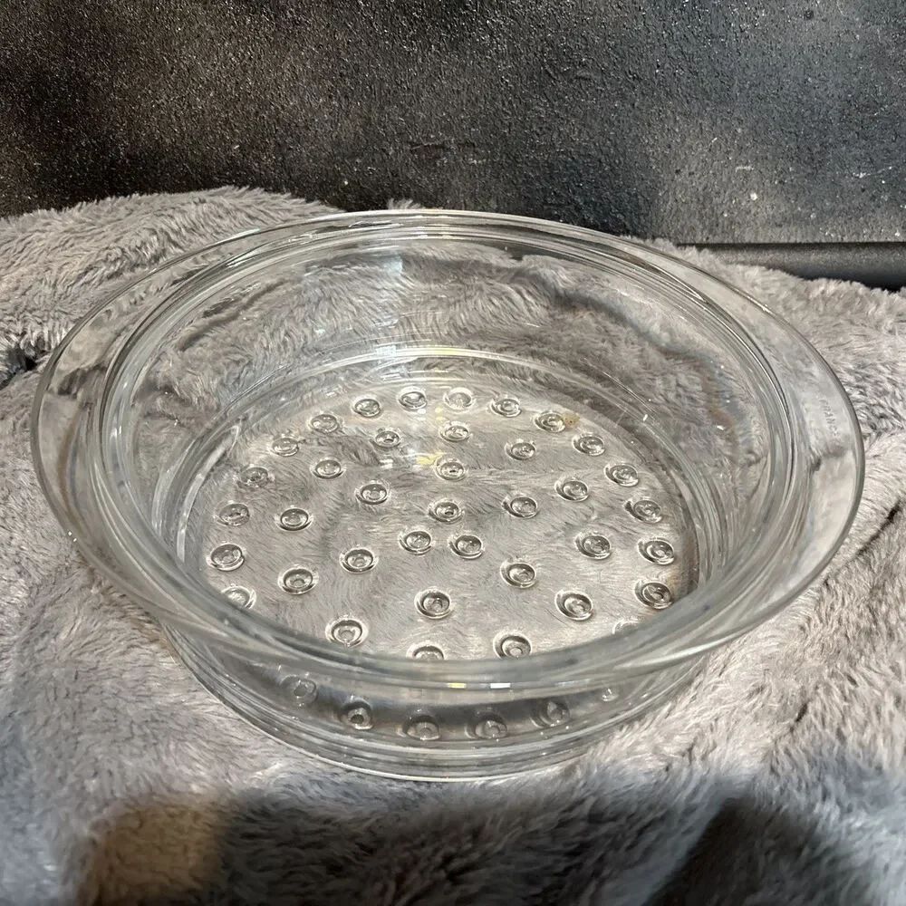 PRINCESS HOUSE Nouveau Clear Glass Steamer Strainer Made in FRANCE